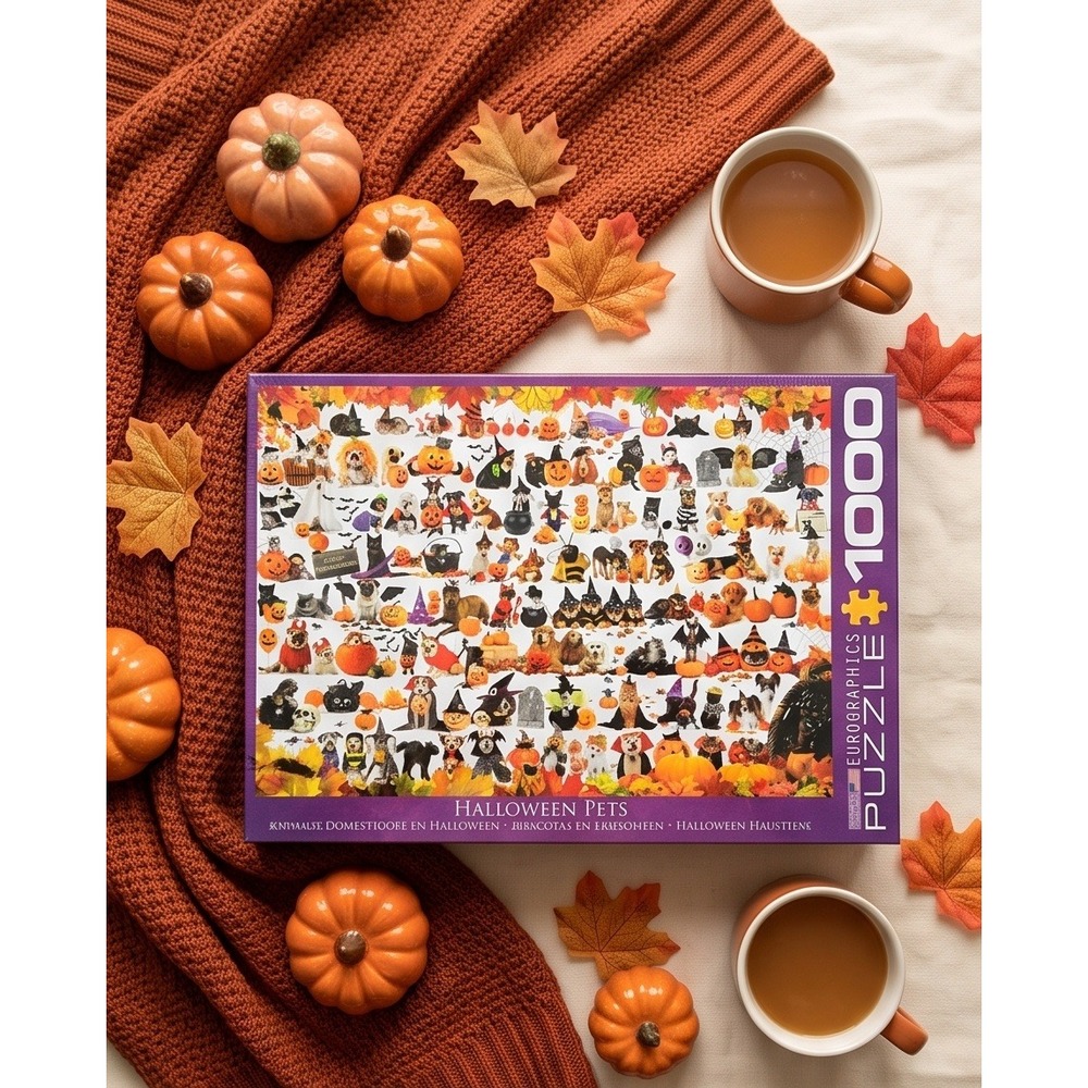Eurographics Halloween Pets 1000 Piece Jigsaw Puzzle New Sealed